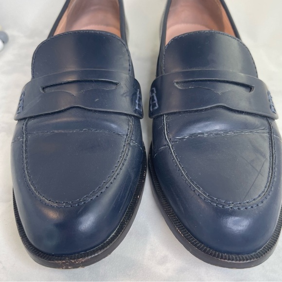 J. Crew Woman’s Navy Loafers leather upper size 7.5 - Picture 4 of 11